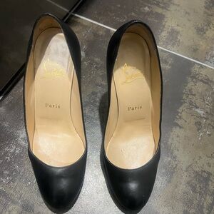 Christian Louboutin Black Leather Heels